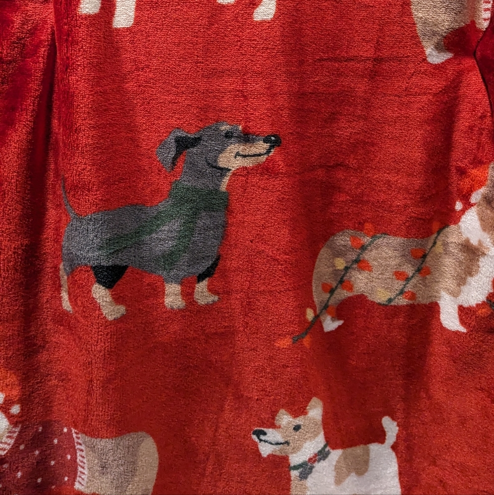 Envogue Holiday Soft & Cozy Cute Dog Oversized Throw Blanket 60" x 70" 60x70